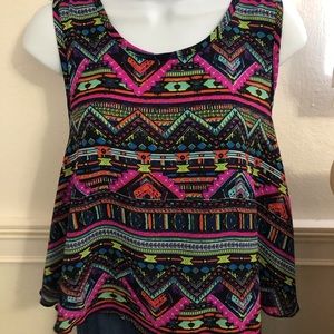 Rainbow Aztec Design Blouse🟣